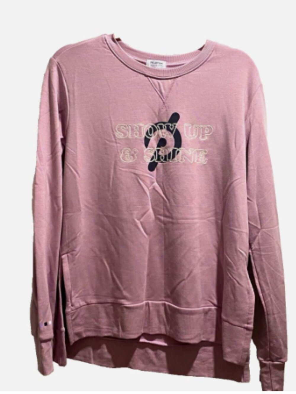 Peloton Women’s Soft Purple Crewneck Pullover Sweatshirt Top Graphic Logo Size L